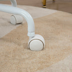 Fluffy Desk Chair With Armrests & Swivel Wheels