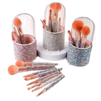 Light Luxury Diamond-Embedded Makeup Brush Set With Holder