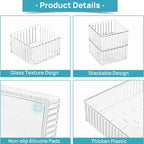 Luna Clear Acrylic Vanity Drawer Organizer Set