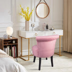 Padded Makeup Dressing Stool Chair with Wood Legs