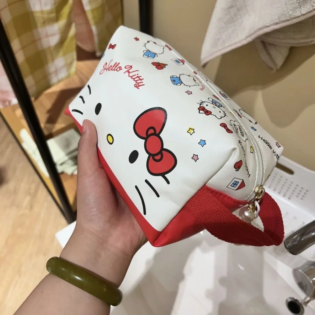 Hello Kitty Sanrio Large Waterproof Makeup Bag