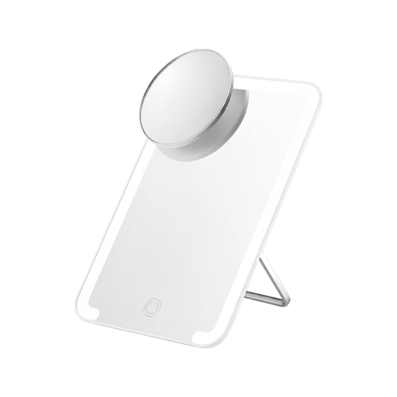 Compact Tabletop LED Makeup Mirror With 10X Magnification