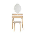 Compact Vanity Desk with Mirror and Storage for Small Spaces