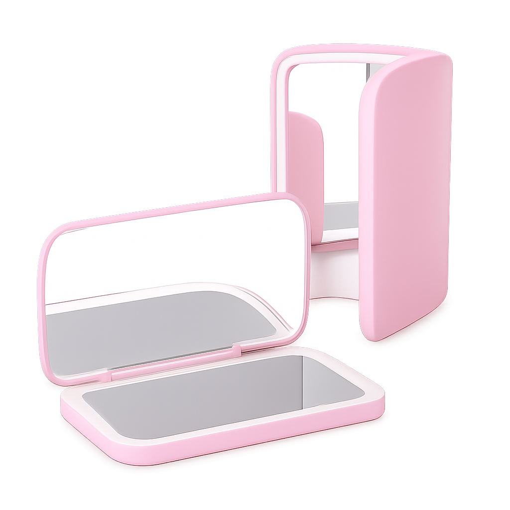 Compact Makeup Mirror with 5x Magnification