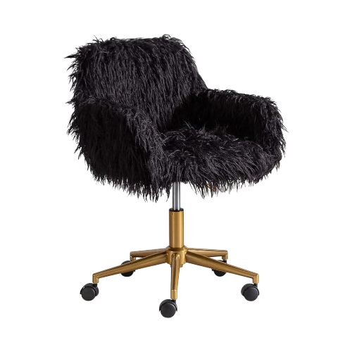 Faux Fur Vanity Chair