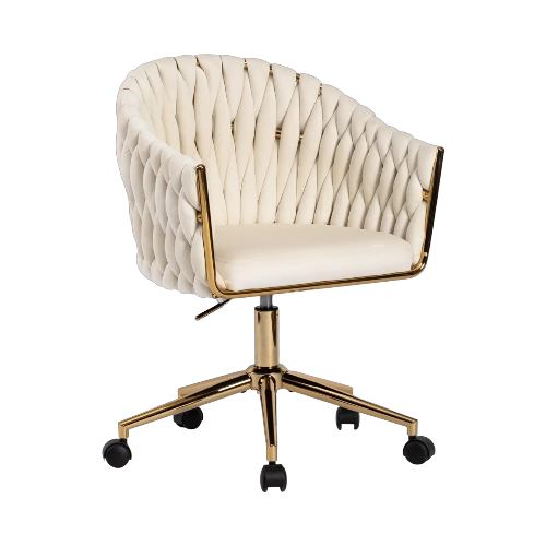 Swivel Vanity Desk Chair - Beige