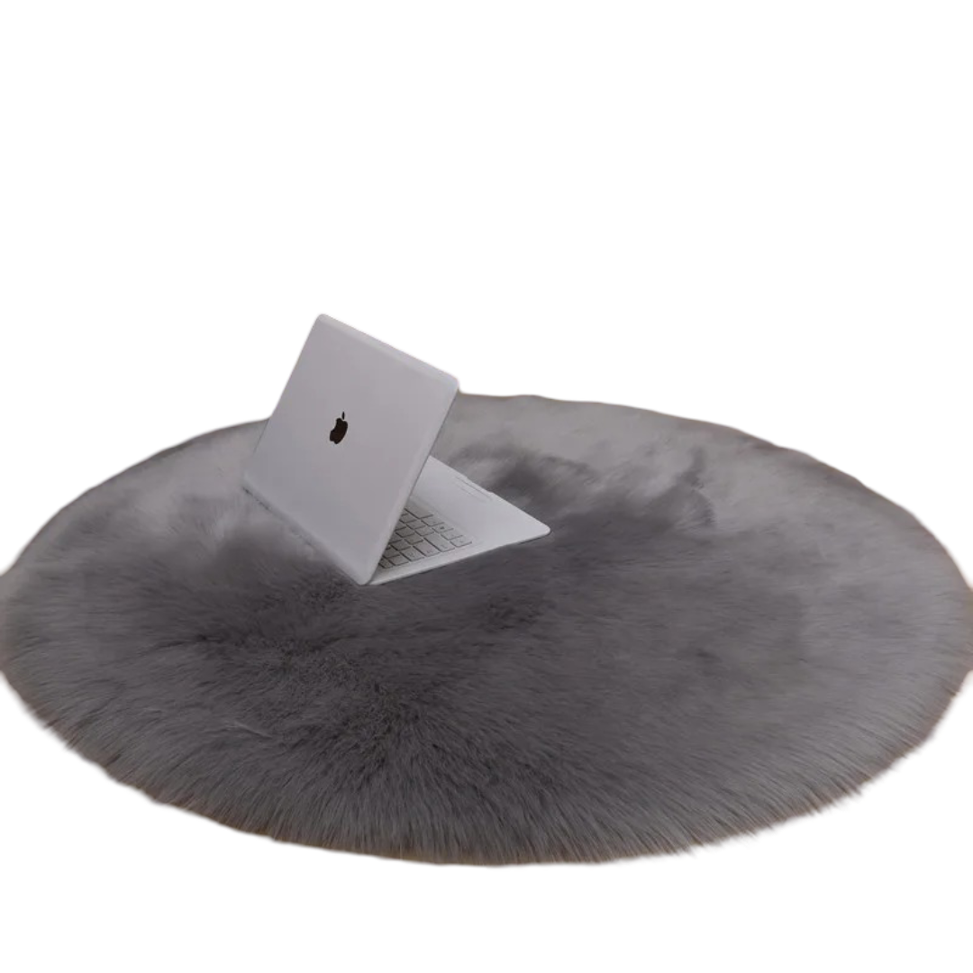 Artificial Sheepskin Vanity Chair Carpet Mat