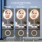 8 Inch Portable Vanity Makeup Mirror With 10X Magnifying