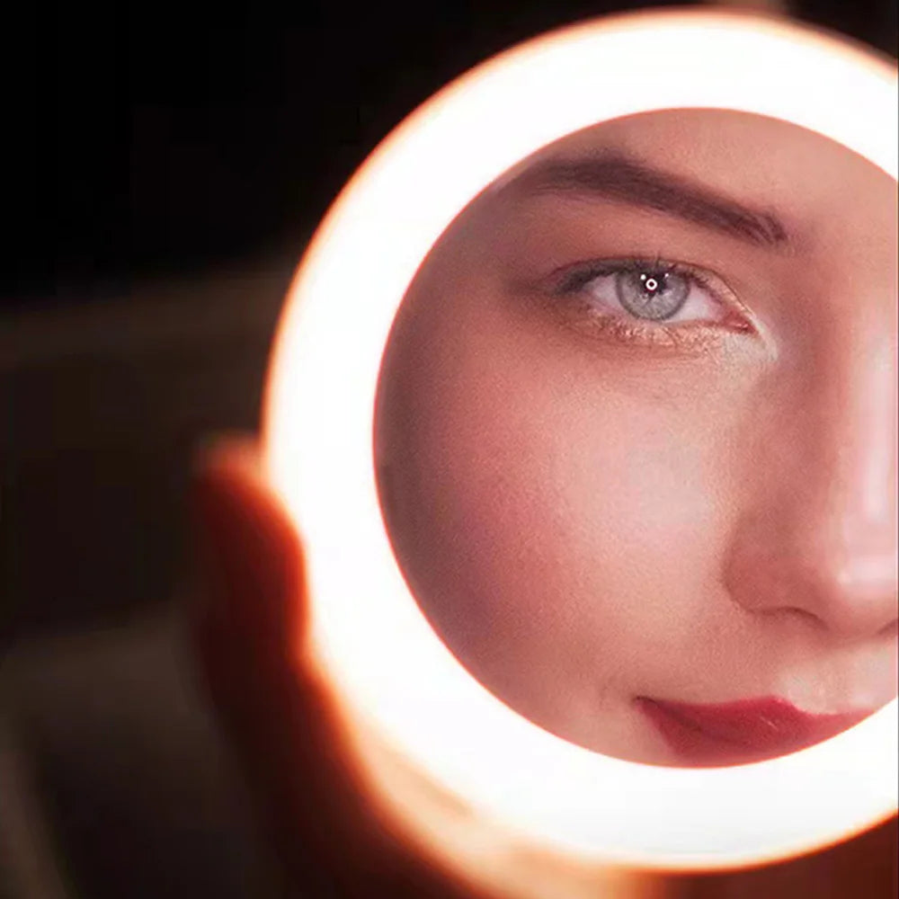 Mini Rechargeable Compact LED Makeup Mirror