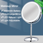 8 Inch Portable Vanity Makeup Mirror With 10X Magnifying