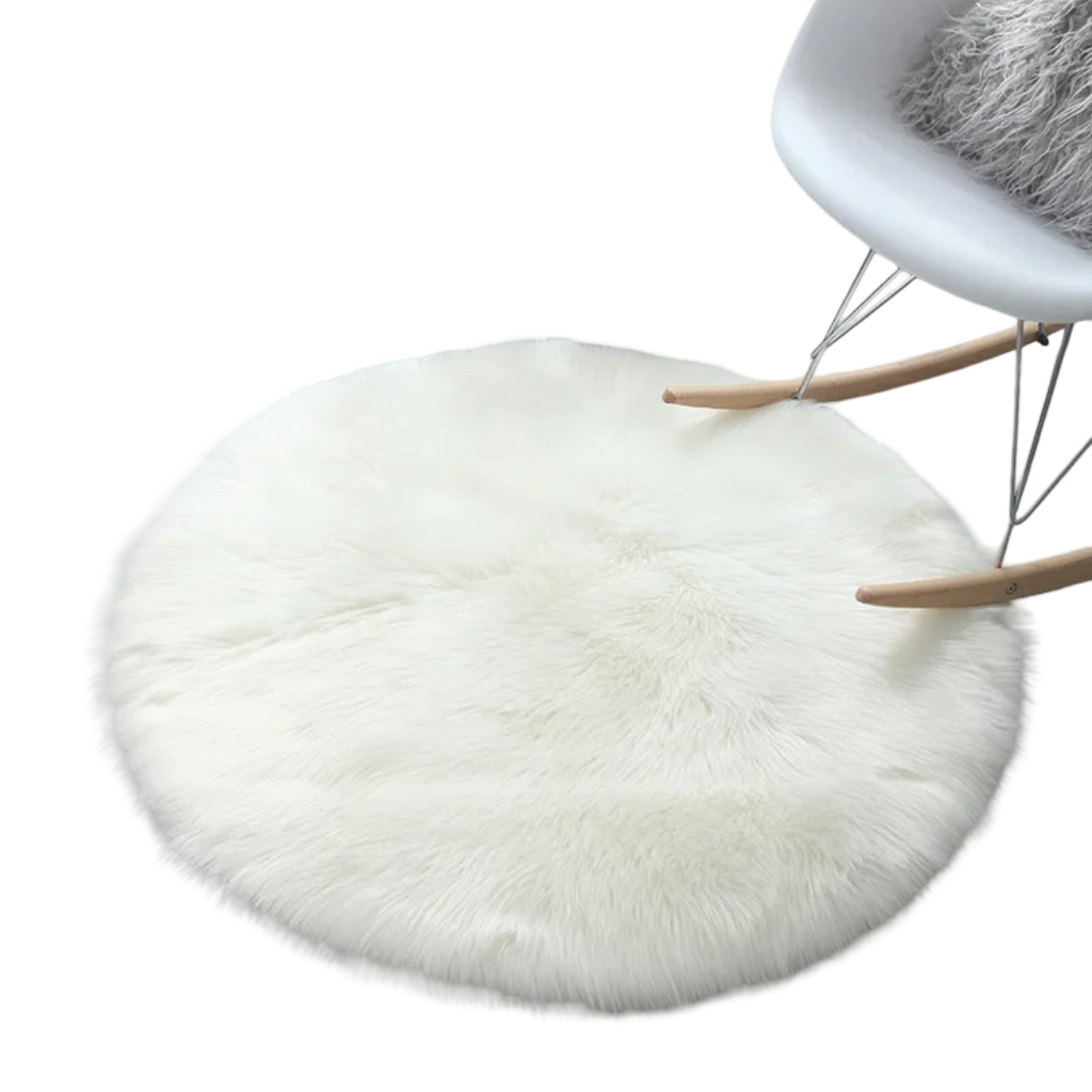 Artificial Sheepskin Vanity Chair Carpet Mat