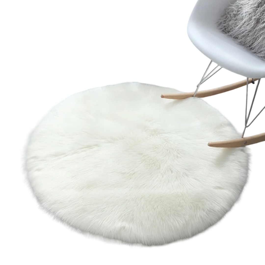 Artificial Sheepskin Vanity Chair Carpet Mat