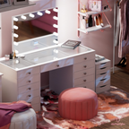 Glam & Glow – Smart Vanity Set Glossy White Edition— 13 Drawers