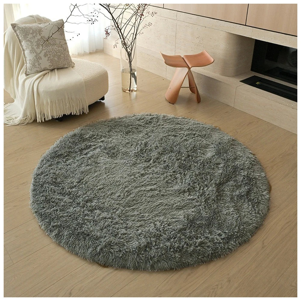 Soft Plush Circular Rugs for Vanity Desk Chair