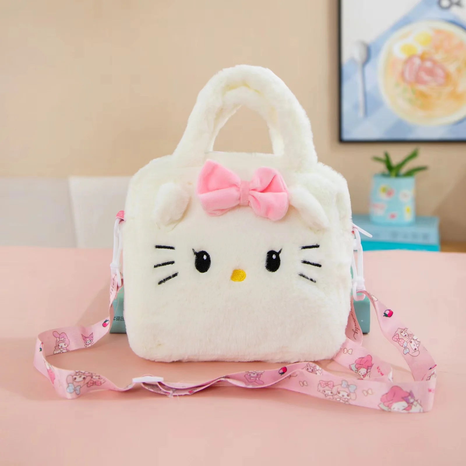 Luxury Pink Plush Makeup Bag