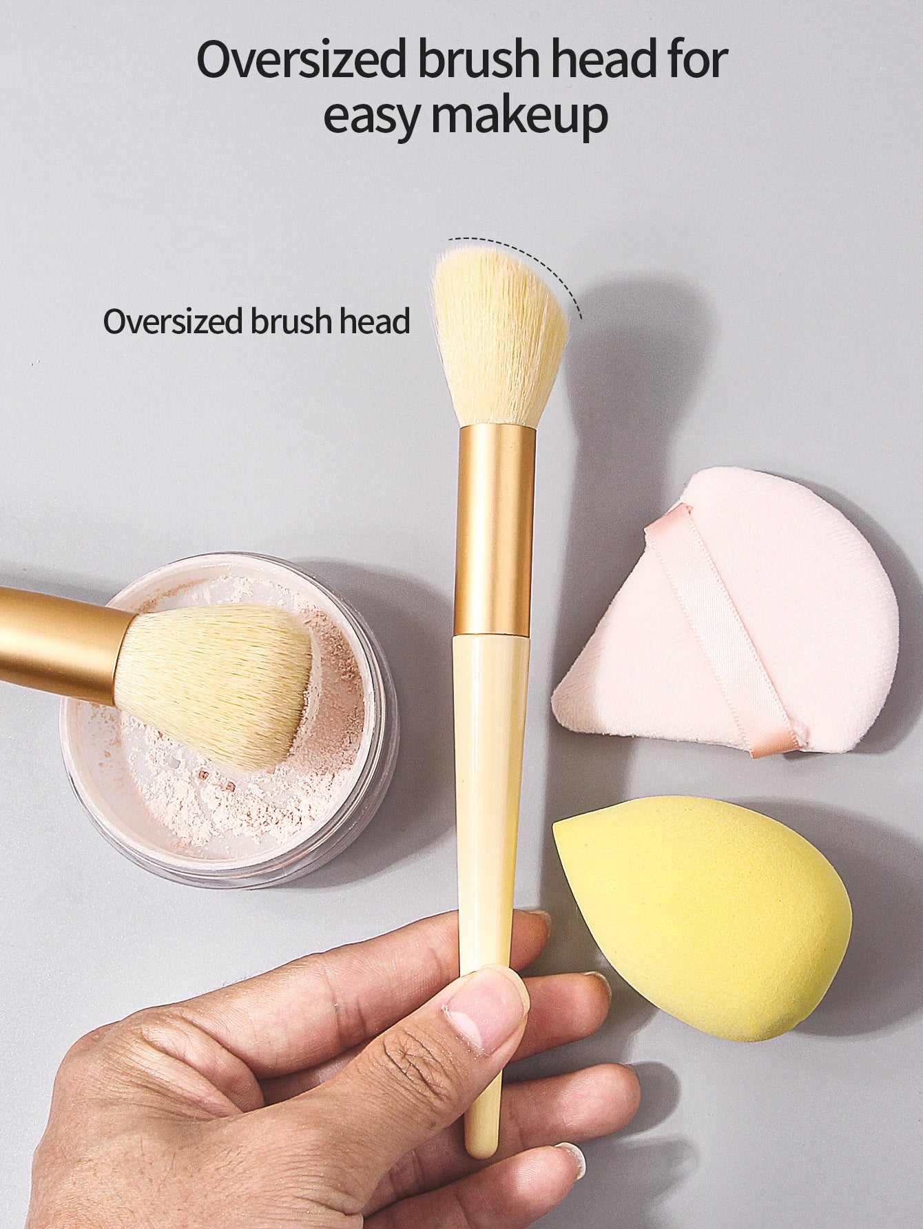 Makeup Brush Set With Sponge & Powder Puffs