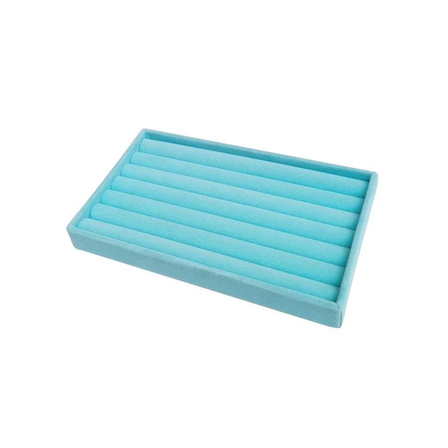 Luxury Velvet Drawer Organizer Tray [Light Blue]