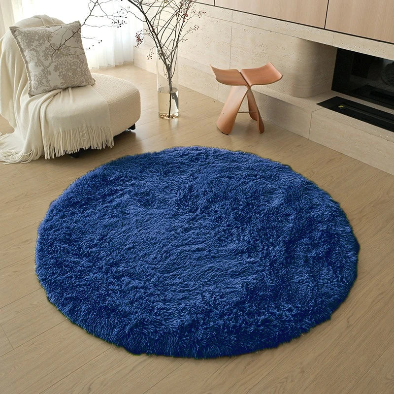 Soft Plush Circular Rugs for Vanity Desk Chair