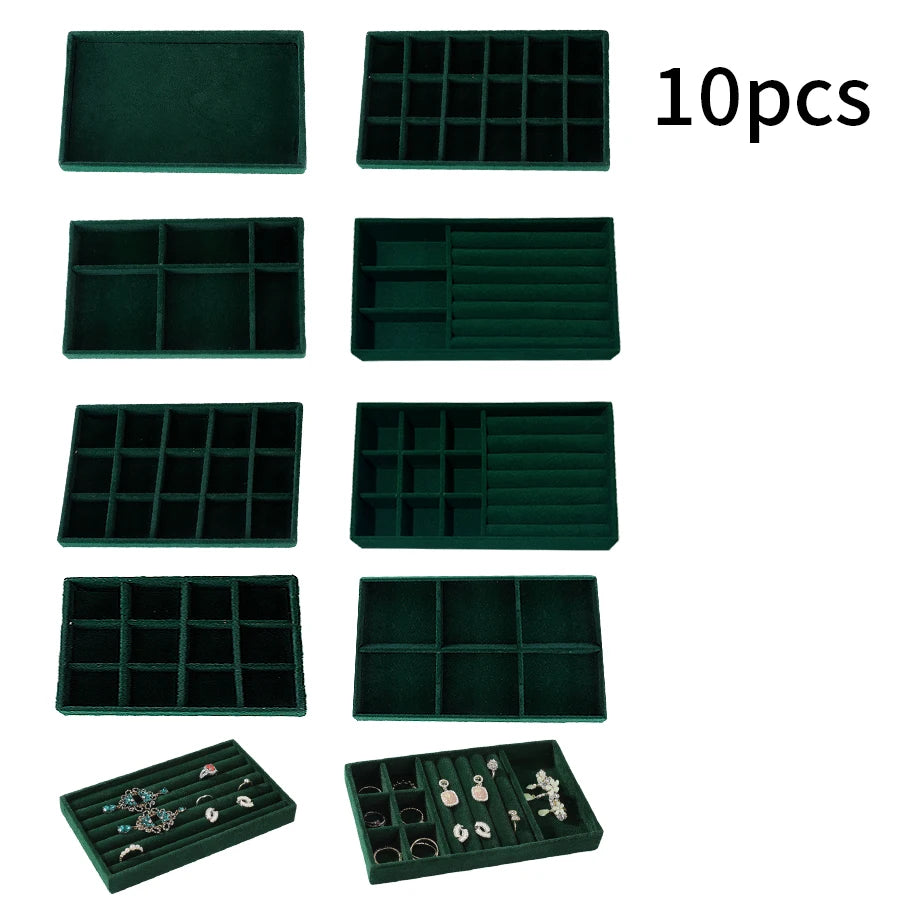 Jewelry Box Display Tray Set | Drawer Organizer | 8,10 Pcs