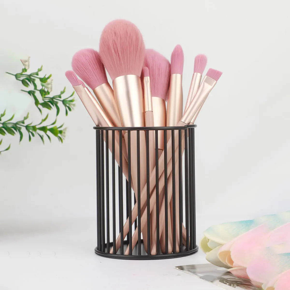 Metal Makeup brushes, Pencils, & Lipsticks storage Box