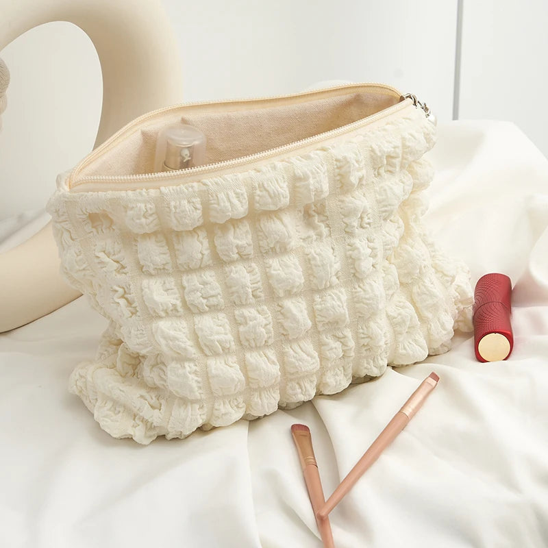 Travel Makeup & Cosmetic Pouch with Soft material and Zip