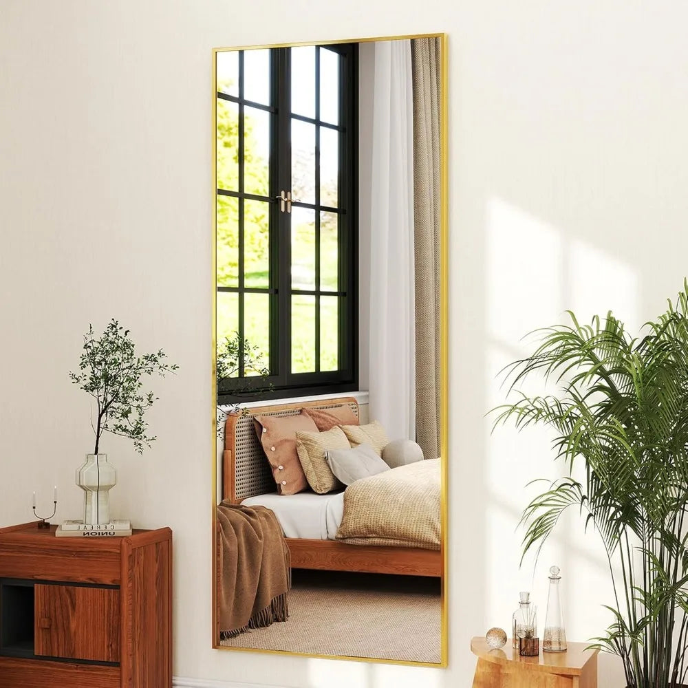 Rectangular Full-Length Mirror with Frame [Size: 21"x 56"]