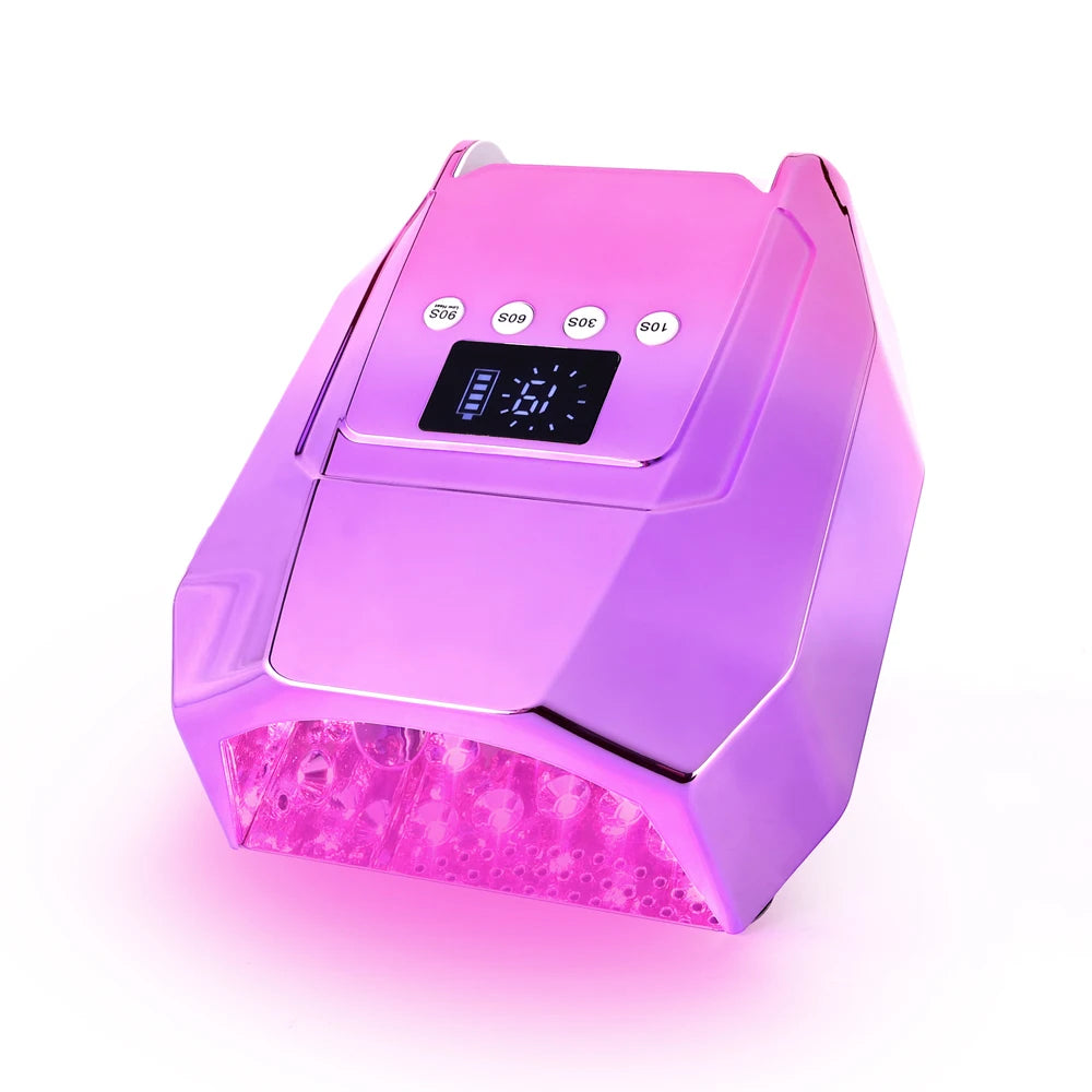 Rechargeable UV LED Nail Dryer Lamp 98W, 4 Timer Setting & 33 LED