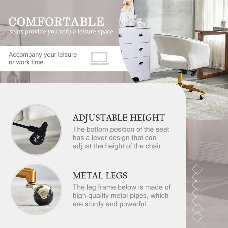 360° Rotating Vanity Desk Swivel Chair