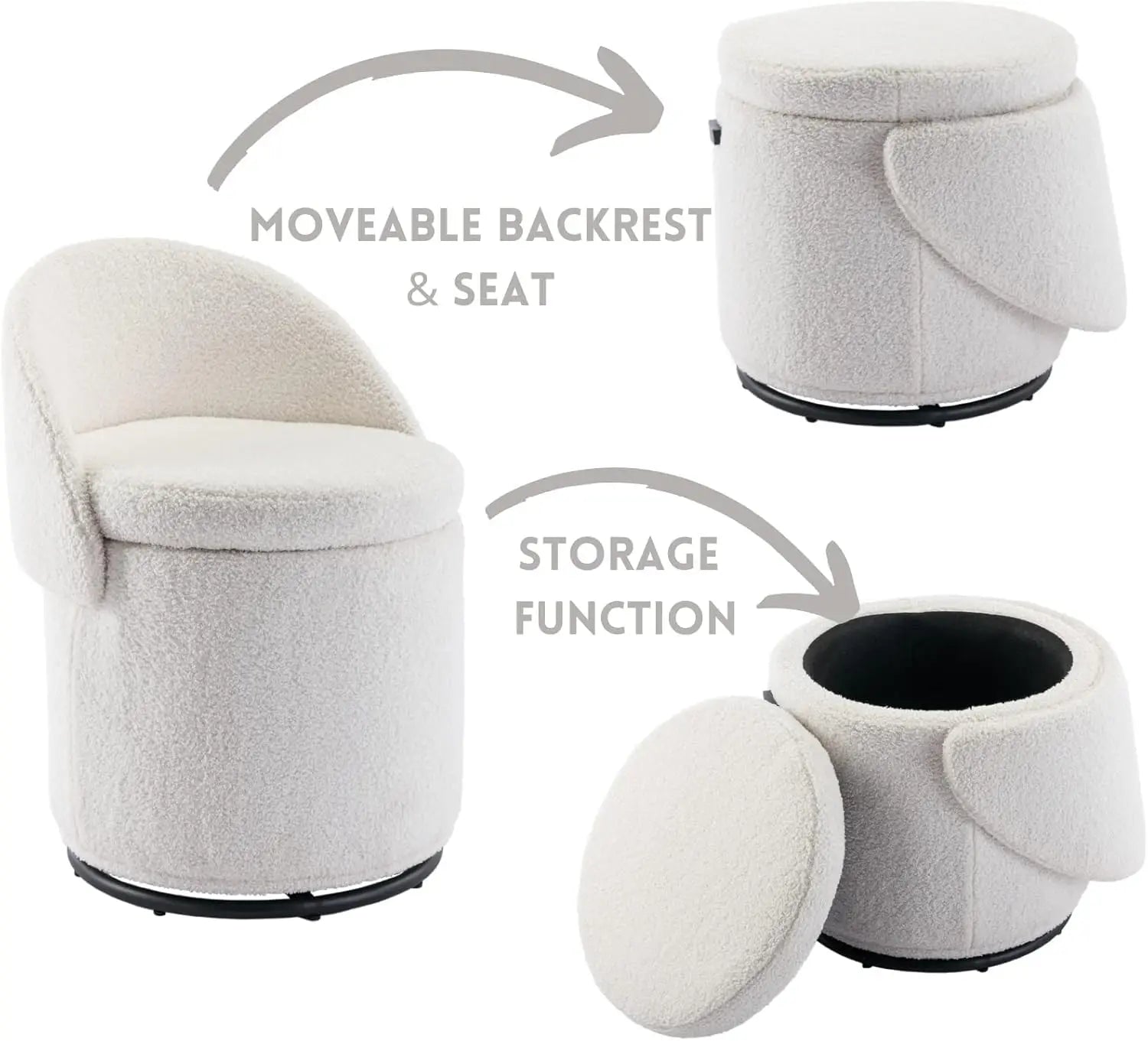 Modern Ottoman Vanity Stool