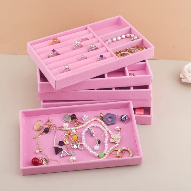 Jewelry Box Display Tray Set  | Drawer Organizer | 6 Pcs