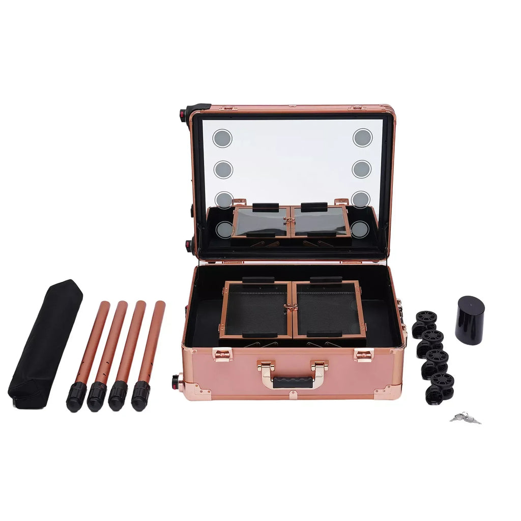 3 Tiers Rolling Makeup Train Case