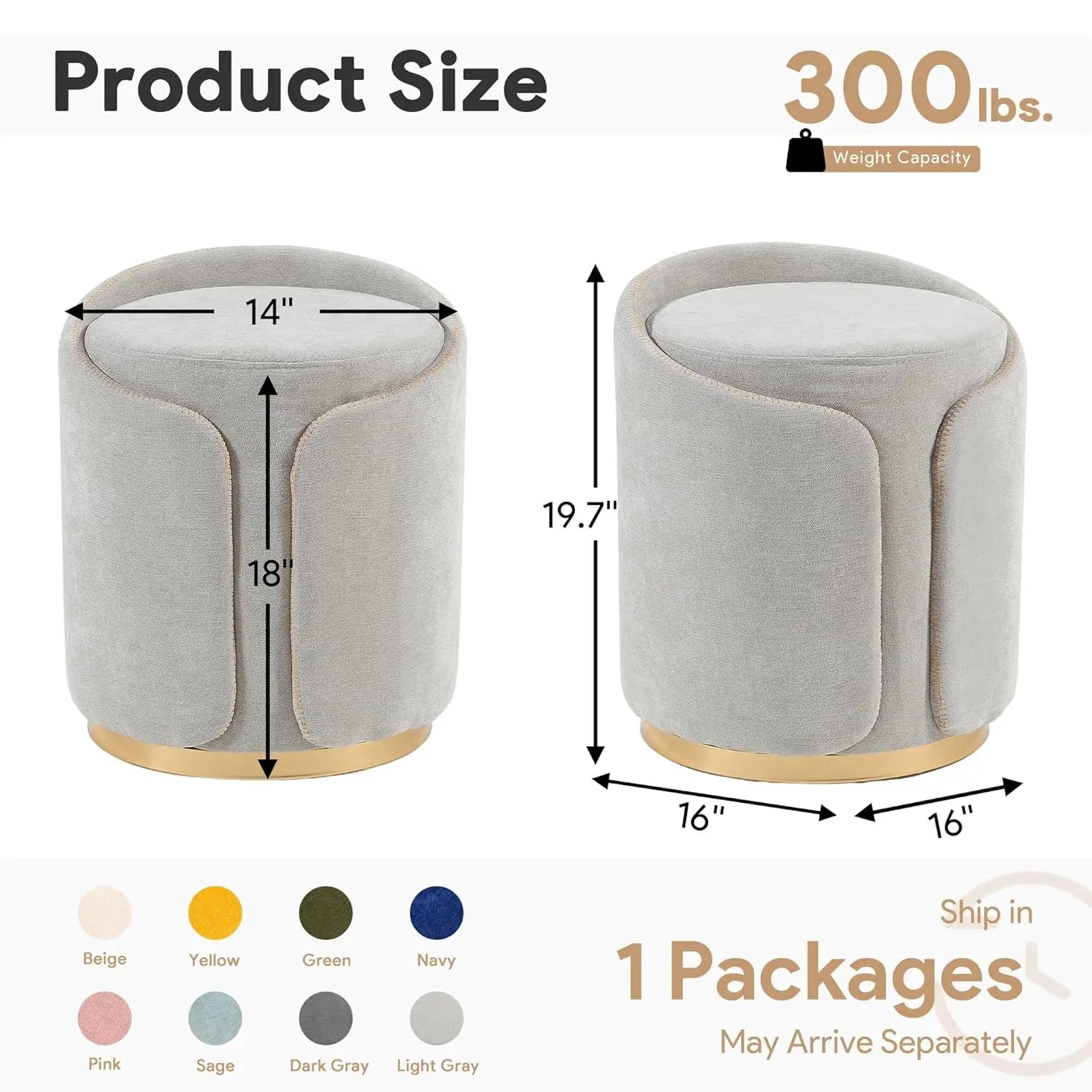 Round Vanity Stool