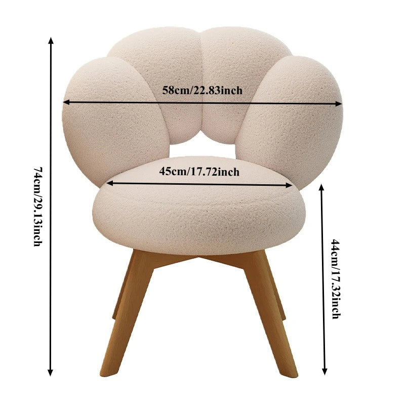 Designer Armless Vanity Chair