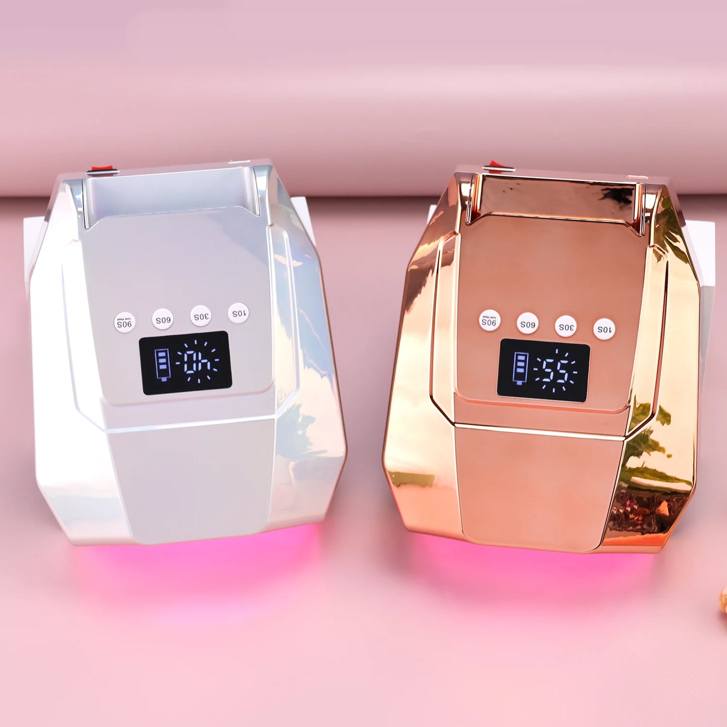 Rechargeable UV LED Nail Dryer Lamp 98W, 4 Timer Setting & 33 LED