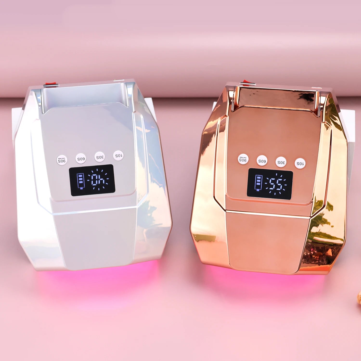 Rechargeable UV LED Nail Dryer Lamp 98W, 4 Timer Setting & 33 LED