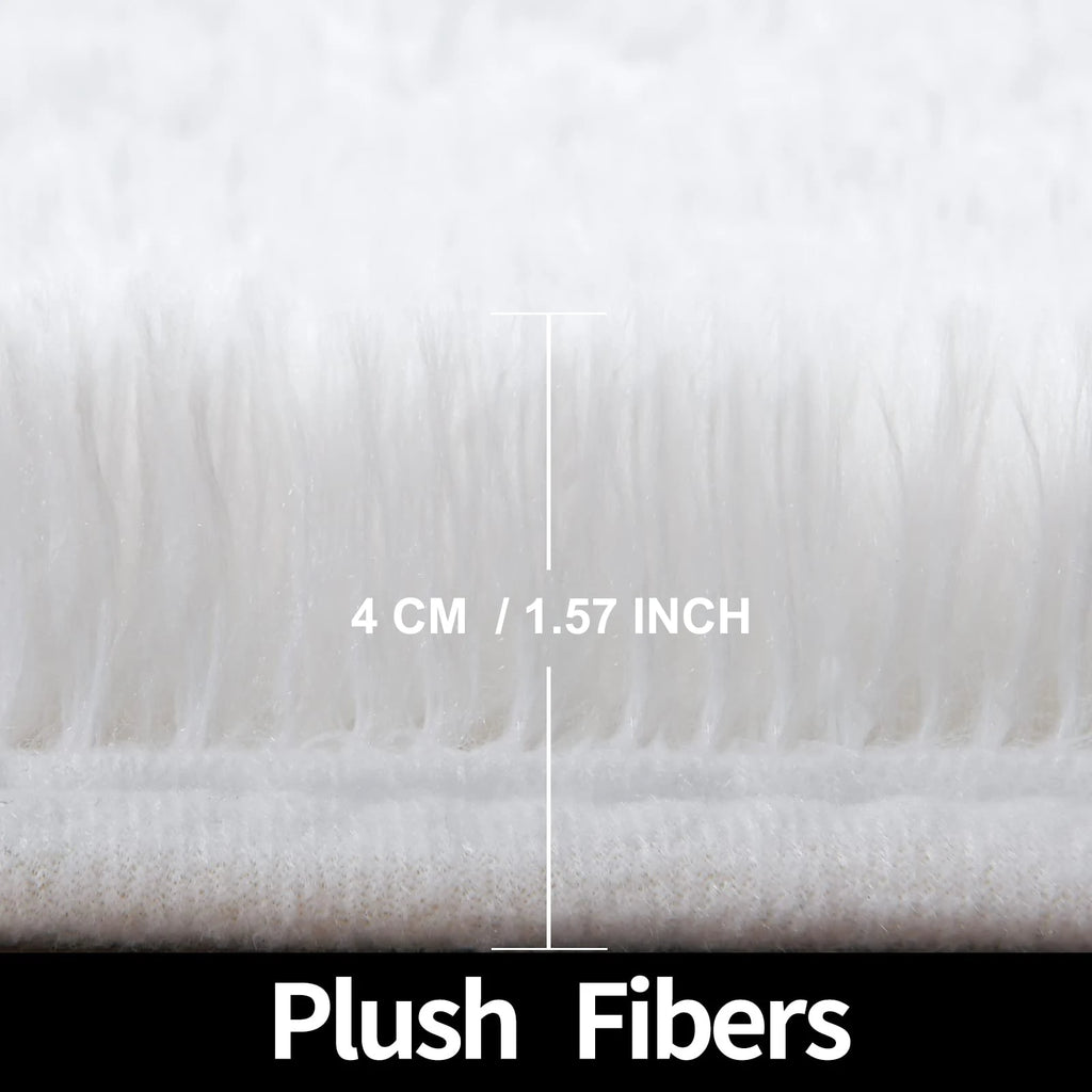Soft Plush Circular Rugs for Vanity Desk Chair