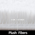Soft Plush Circular Rugs for Vanity Desk Chair
