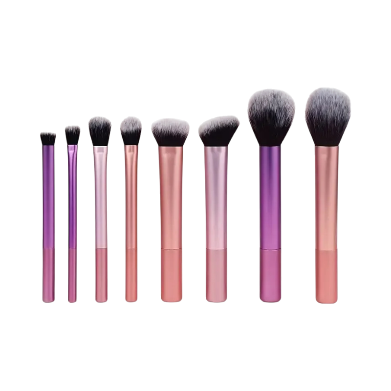 Soft Synthetic Makeup Brush Set - 8pcs