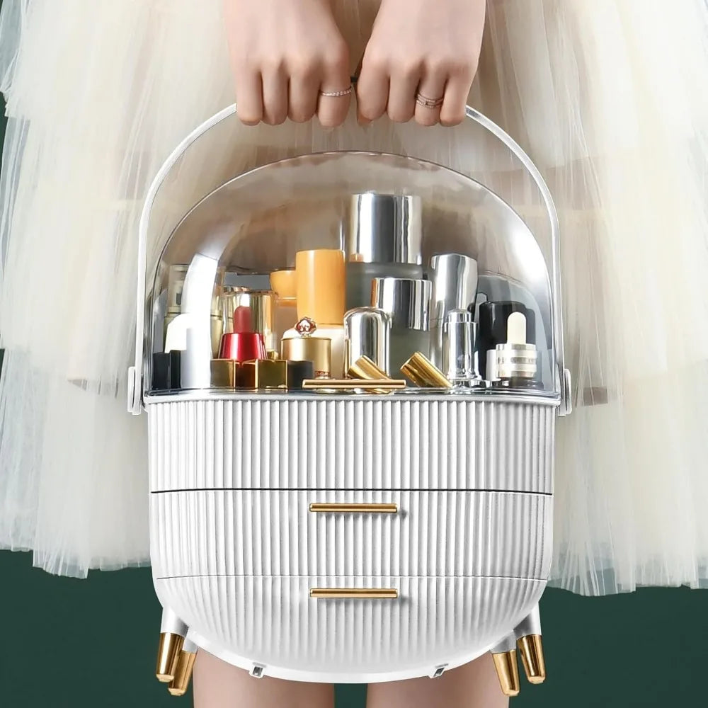 Makeup Storage Box Brush Holder & Drawers