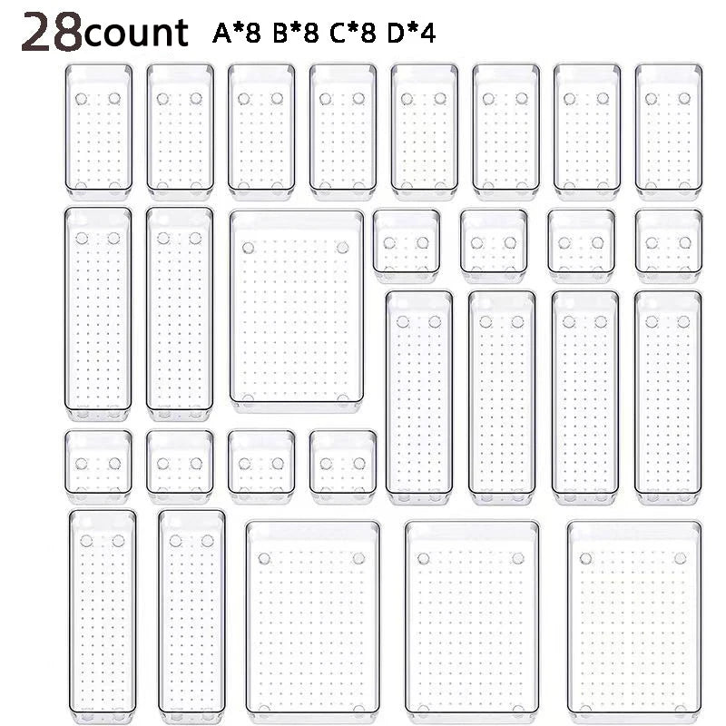 Vanity Desk Drawer Organizer Trays