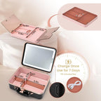 12" Travel Makeup Case With LED Mirror