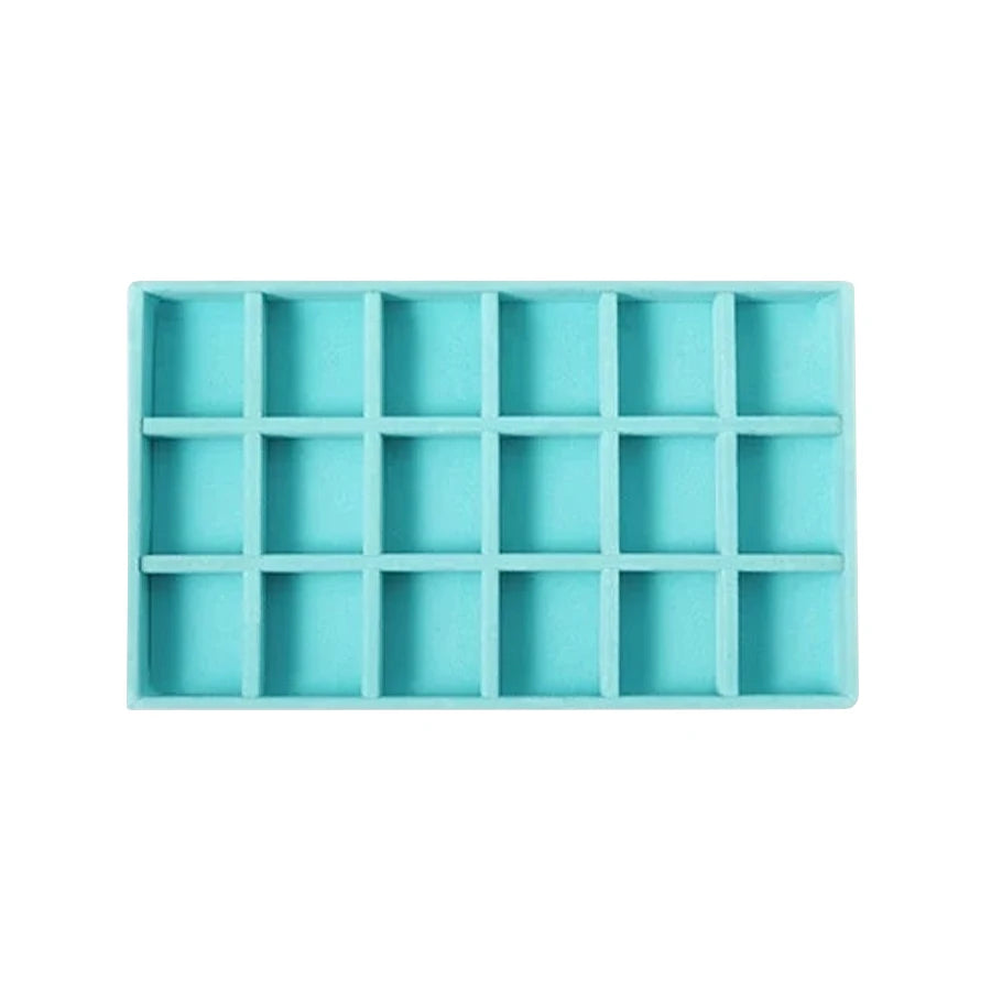 Luxury Velvet Drawer Organizer Tray [Light Blue]