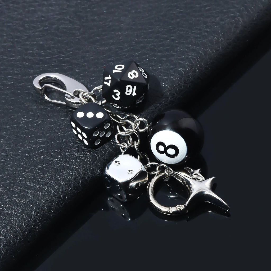Billiard Ball Shape Bag Keychain