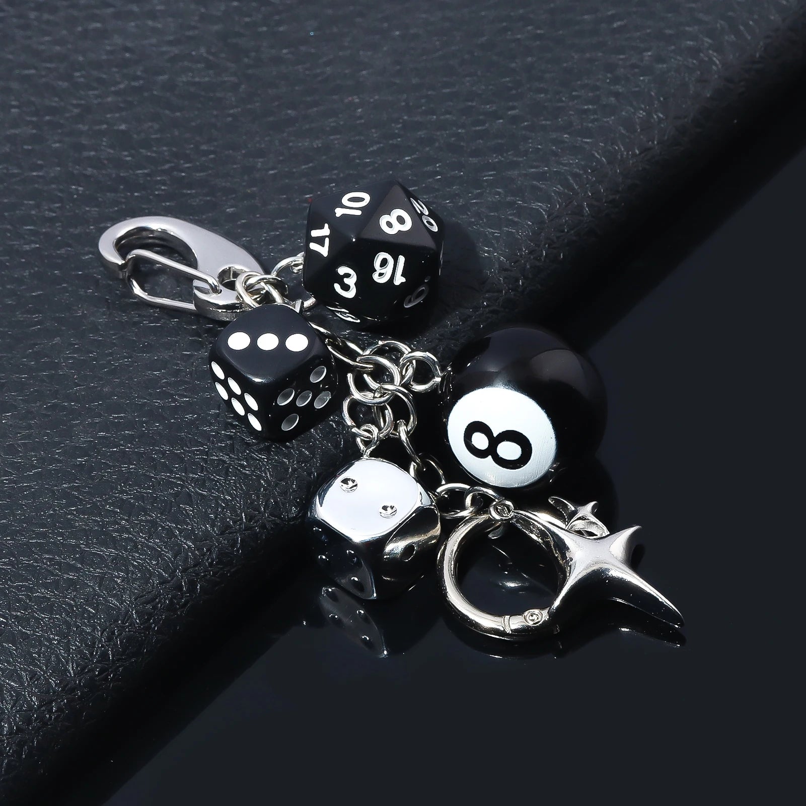 Billiard Ball Shape Bag Keychain