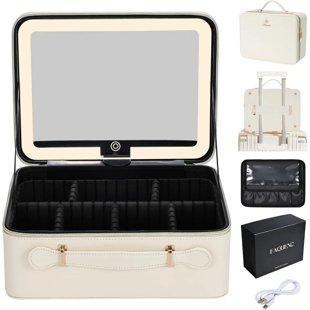 Makeup Case With LED Mirror - 11.4 Inches