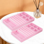 Jewelry Box Display Tray Set | Drawer Organizer | 2 Pcs