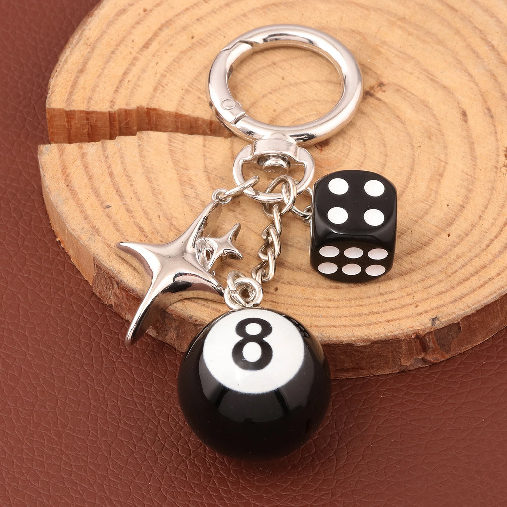 Billiard Ball Shape Bag Keychain