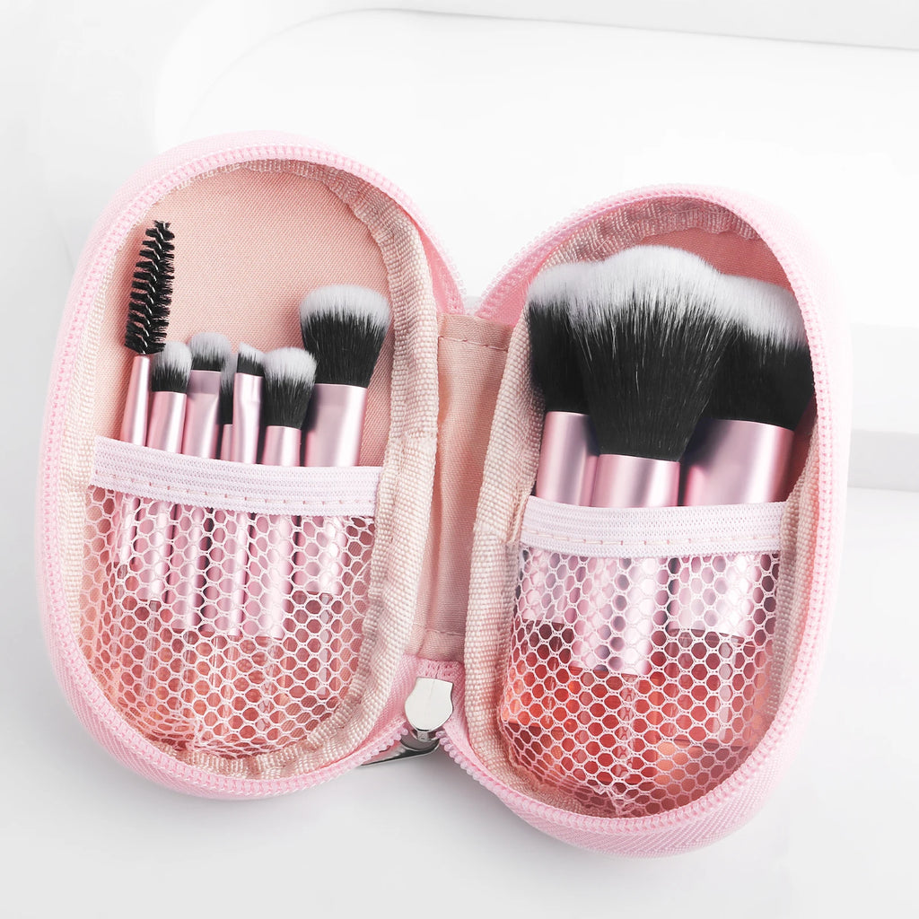 Premium Makeup Mini Brush Set With Pouch [10Pcs]