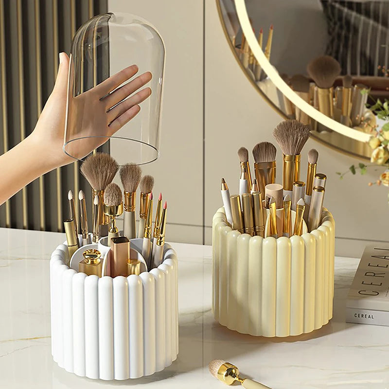 Luxury 360° Rotating Makeup Brushes, Pencils and Lipsticks Organizer