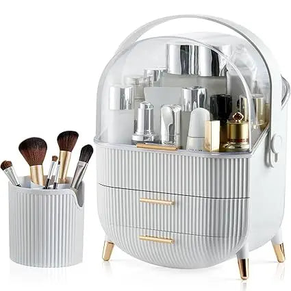 Makeup Storage Box Brush Holder & Drawers